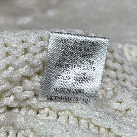 PPLA Kari Knit V-neck Drawstring Accent Poncho Sweater Sleeveless Size M/ 10-12 - Picture 9 of 11